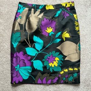 Escada Silk Floral Skirt